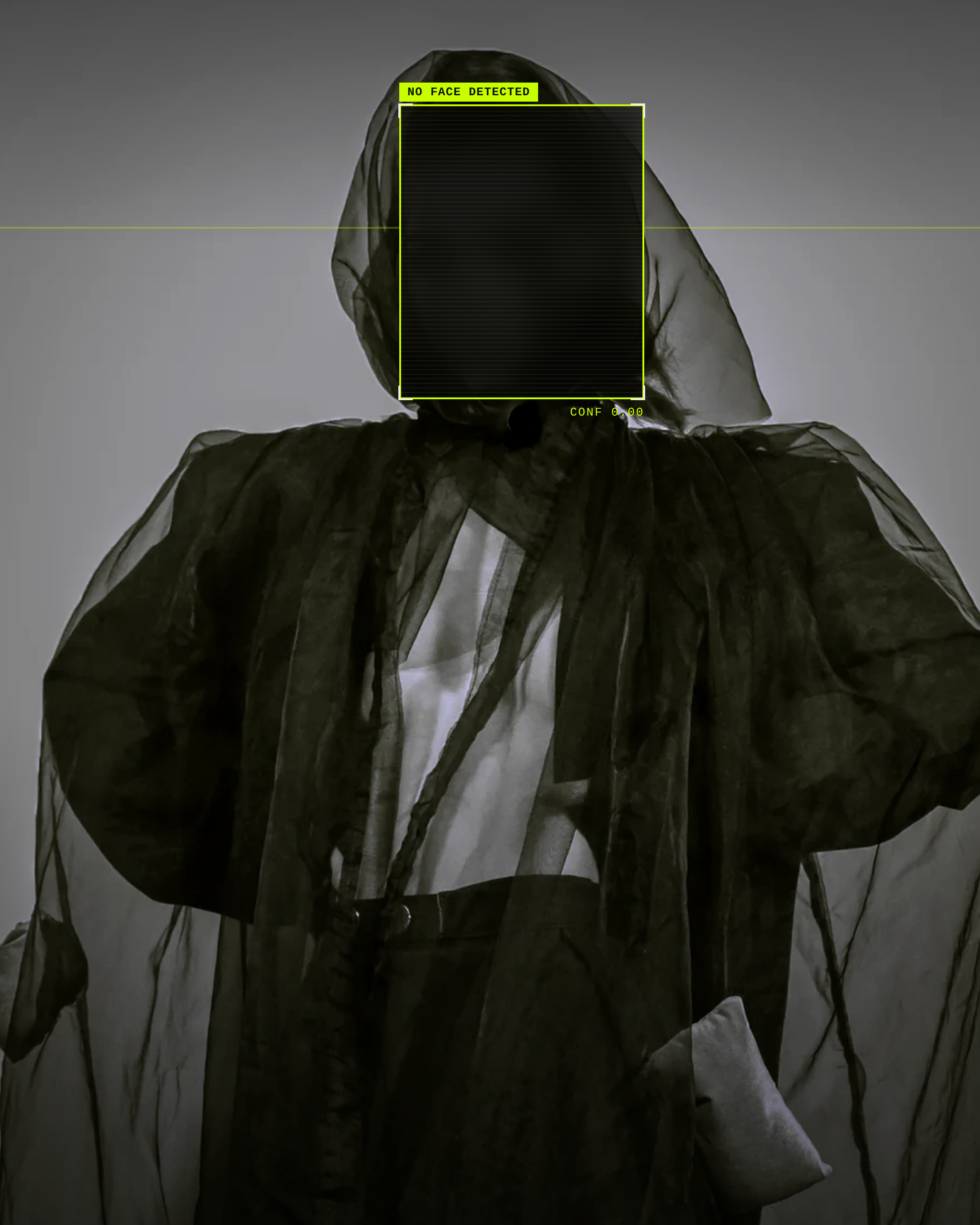 Anti-surveillance look, face undetected