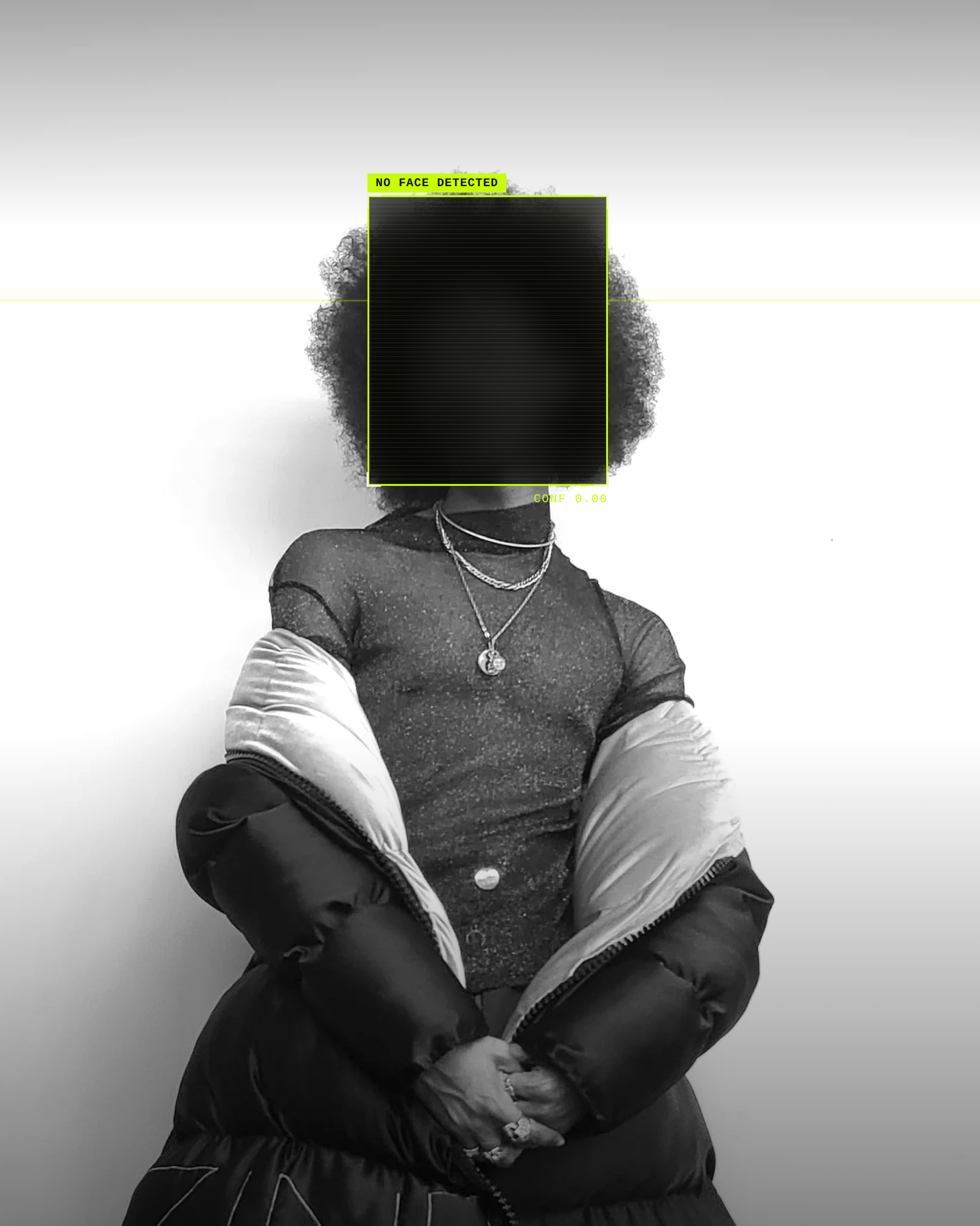 Anti-surveillance look, face undetected